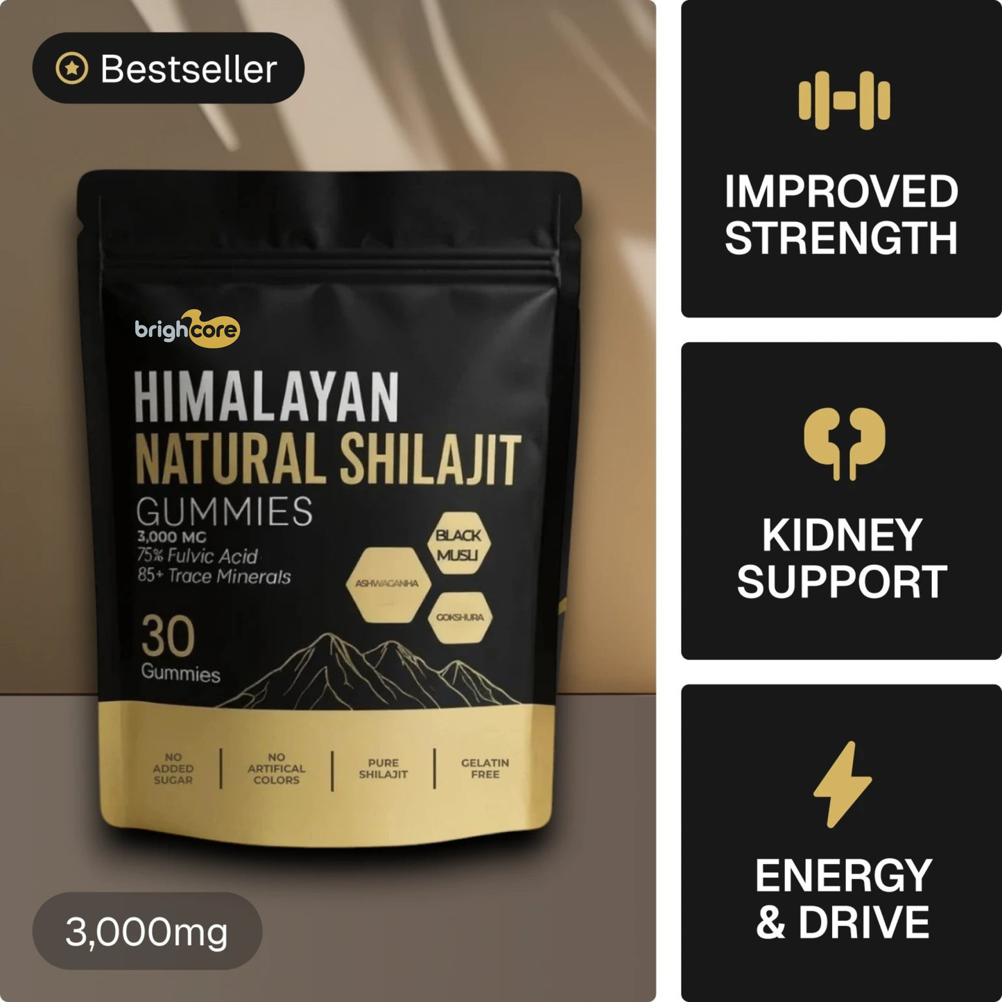 BrightCore Himalayan Shilajit Gummies