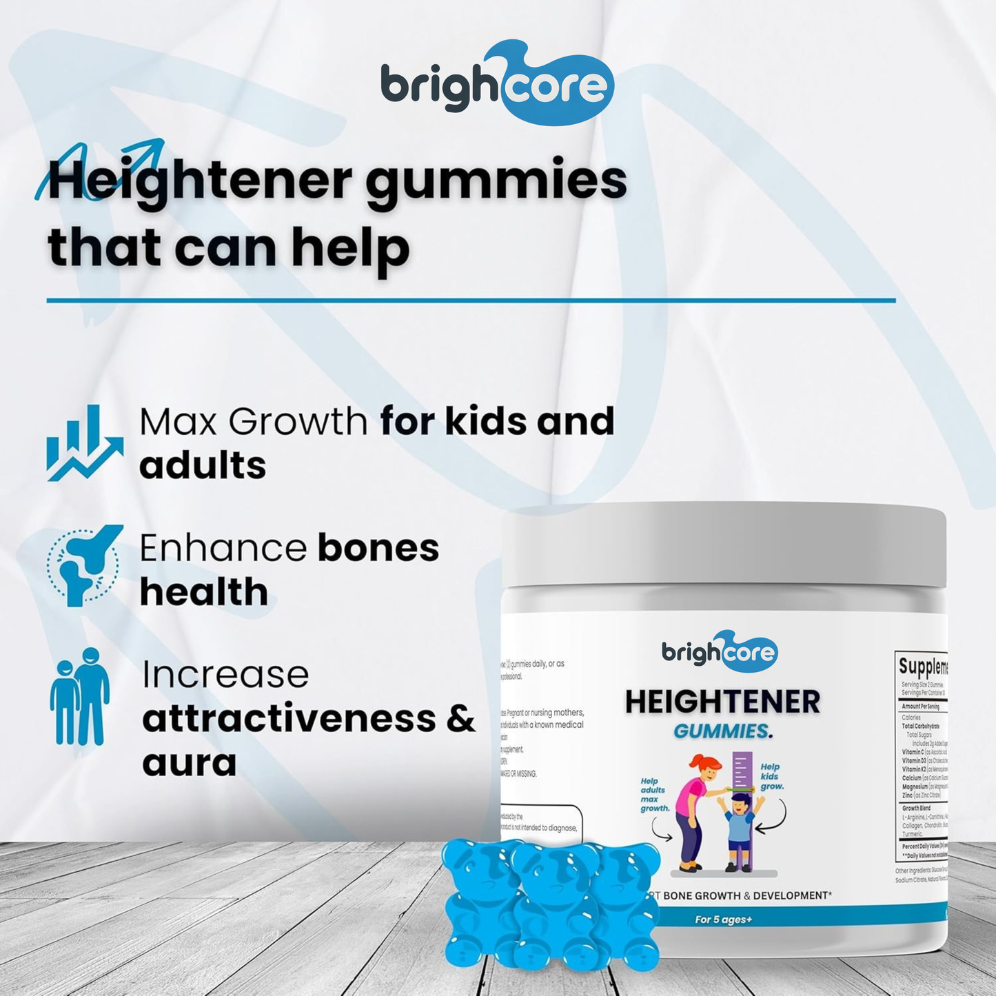 BrightCore Heightener Gummies